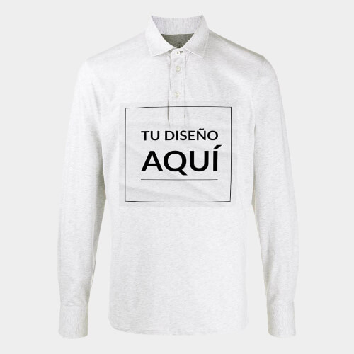 Polo con Cuello Camisero, Manga Larga